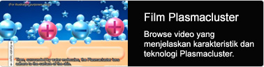 Film Plasmacluster Browse video yang menjelaskan karakteristik dan teknologi Plasmacluster.