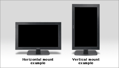 Example of vertical and horizontal mount
